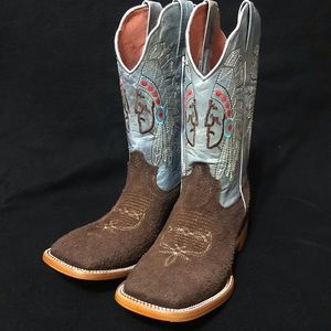 PRICE DROP NWOT Hand Made Western Boots fits either Women 8.5M Men 7M Kids 6.5M